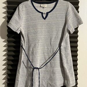 Striped Navy and White Women's maternity Top